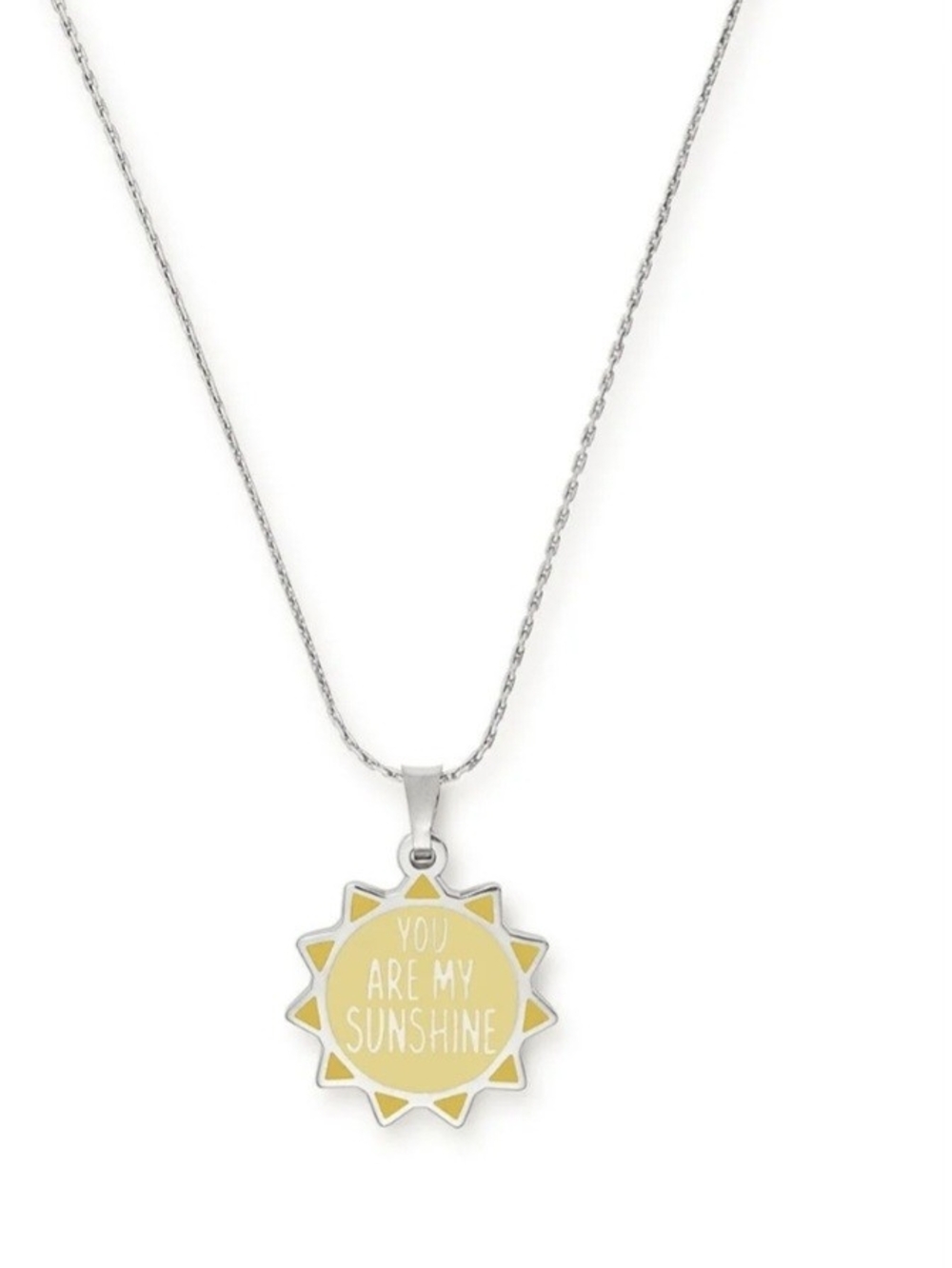 Alex And Ani You Are My Sunshine Yellow Sun Pendant Necklace New
